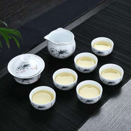 景德镇批量定制陶瓷产品厂家 批量定制简单配置陶瓷茶具