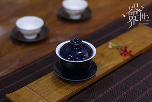 器世界精品钧瓷茶具 景德镇纯手工胎 霁蓝釉 单色釉盖碗 茶杯欣赏